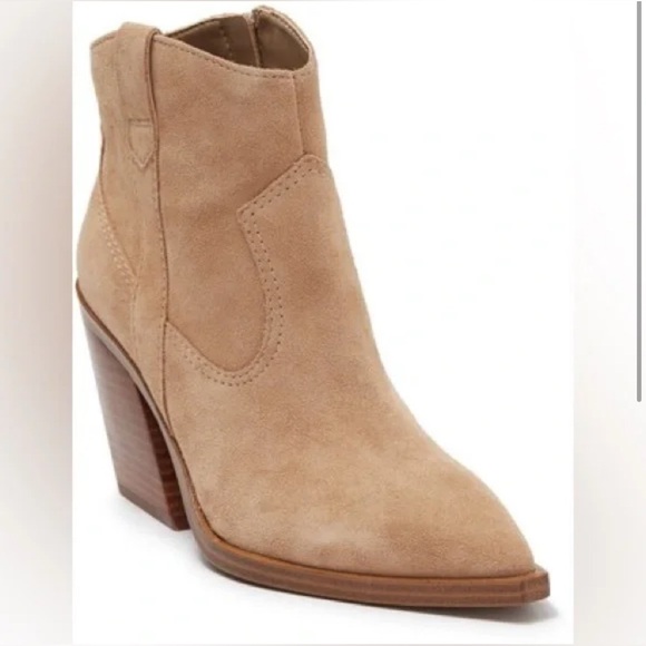 Vince Camuto Shoes - Vince Camuto Women’s Gredile Suede Pointed Toe Boots, Tortilla/Tan, size 7.5